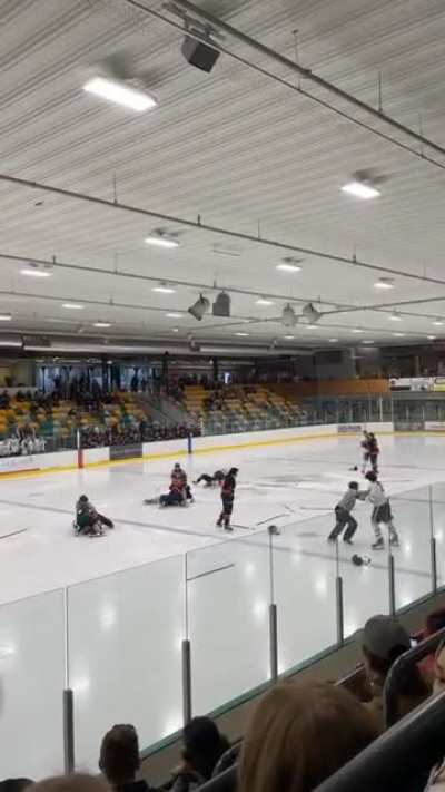 Huge line brawl in junior B game in BC, coach banned indefinitely, 43 games of suspensions handed out