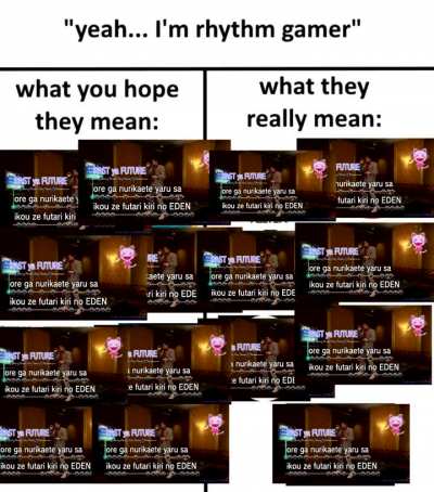 "yeah.. I'm a rhythm gamer"