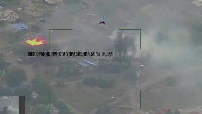 Iskander missile strike on UAV comand and control post in Krasny Liman. 