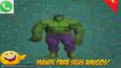 hulk dancando ao som de zap zap! opa gangnam style!!! zpa zpa pza