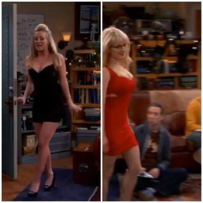 Kaley Cuoco or melissa rauch who did it better (they need breeding and it looks like they wanted it)