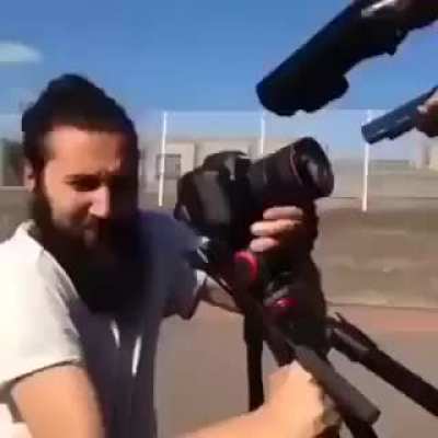 Filming a rap video