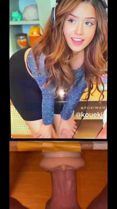 Pokimane cum tribute (full video and all my other tribute are on my telegram Chanel link on my profile)