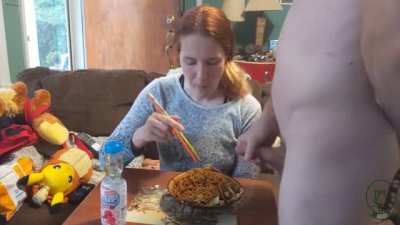 Ignored cumshot into my dinner [OC]