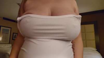 Nothing looks better than big natural tits bouncing out of their top