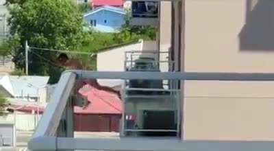 Naked dude jumps from fifth floor