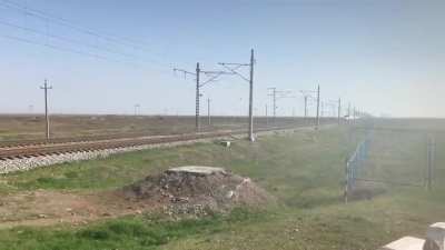 The Talgo 250 of Afrosiyob high speed rail service of Uzbekistan (Tashkent&ndash;Samarkand HSR line)