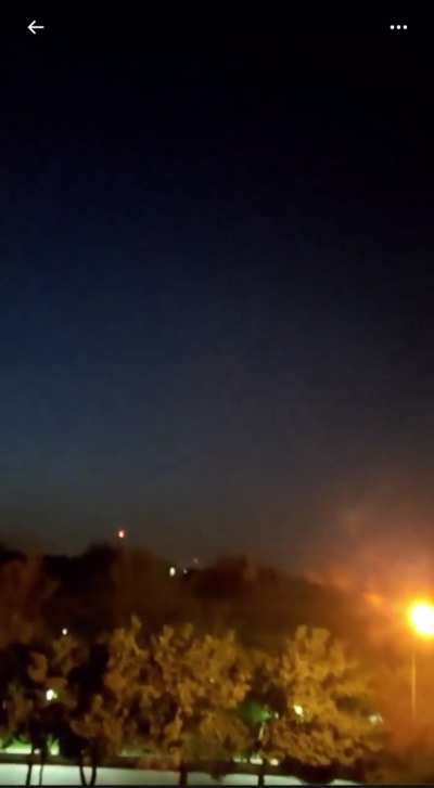 Iranian air defence active over Isfahan, impact visible