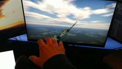 I've again programmed a thing to control my plane, but this time with my bare hand :D