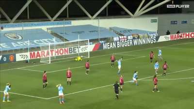 Manchester City W [3] - 0 Manchester United W : Caroline Weir 84&rsquo; [Great Goal]