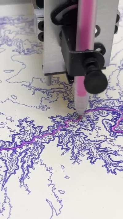 Plotting a GPS route through the grand canyon.