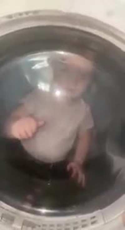 Let's put the kid in a dryer... Then then it on.