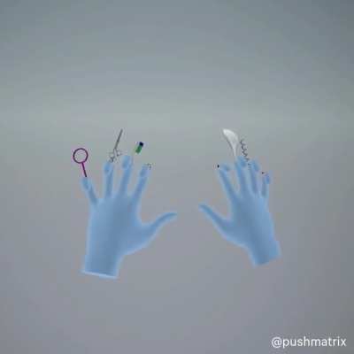 Swiss army hands in VR. Would you play a game with this mechanic?