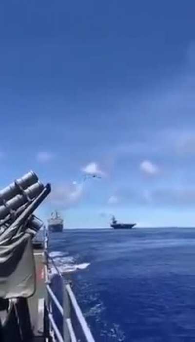 The fleet escorting Pelosi&rsquo;s plane crossing the Hot Zone after China threatened them not to come to Taiwan