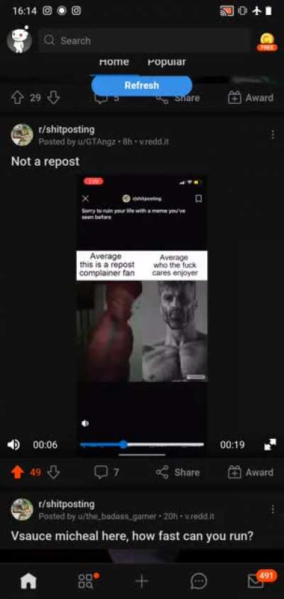 Not a repost