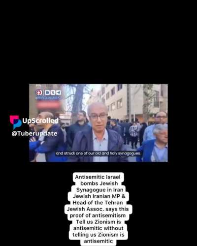 Antisemitic Israel bombs Jewish Synagogue in Iran Jewish Iranian MP &amp;amp; Head of the Tehran Jewish Assoc. says this proof of antisemitism. Notice the AIPAC American media did not report anything about this. Tell us Zionism is antisemitic without telling 