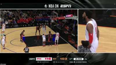 [Highlight] Joel Embiid sounding primal as he celebrates being up in Madison Square Garden: 