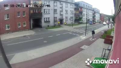 Walking in a bike lane.