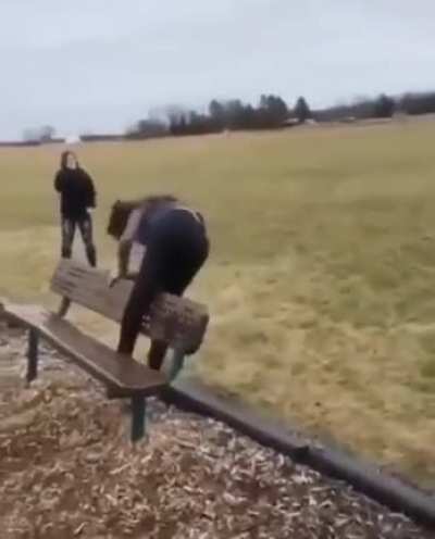 Amateur gymnasts attempts a vault