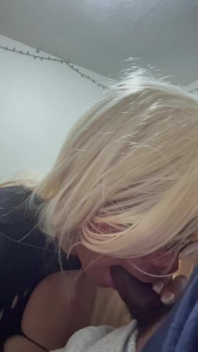 Do you want these pretty eyes looking up at you before I throat your cock?