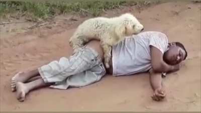 Fella is sweet dreamin