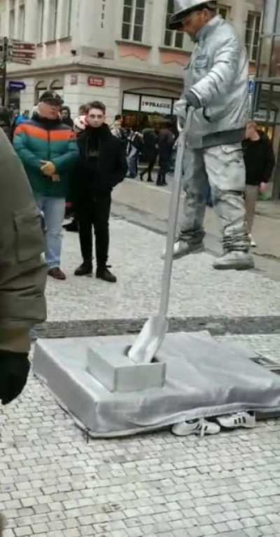 A street performer I saw in Prague, Czech Republic (pre-covid)