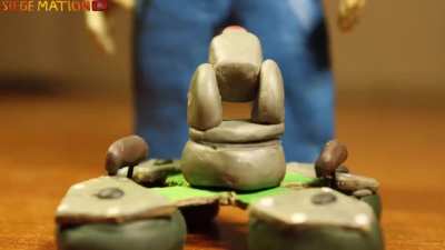 J&auml;ger trailer made out of clay