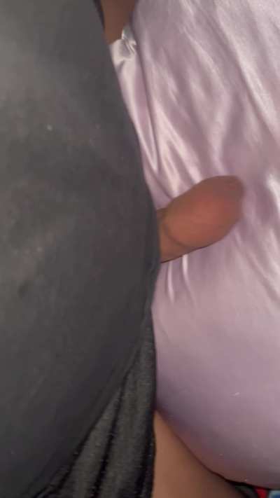 satin feels so good on my cock 🥵
