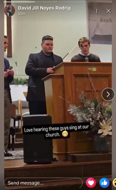 Mahmo, take a video of us jus&rsquo; singin&rsquo; at the church!