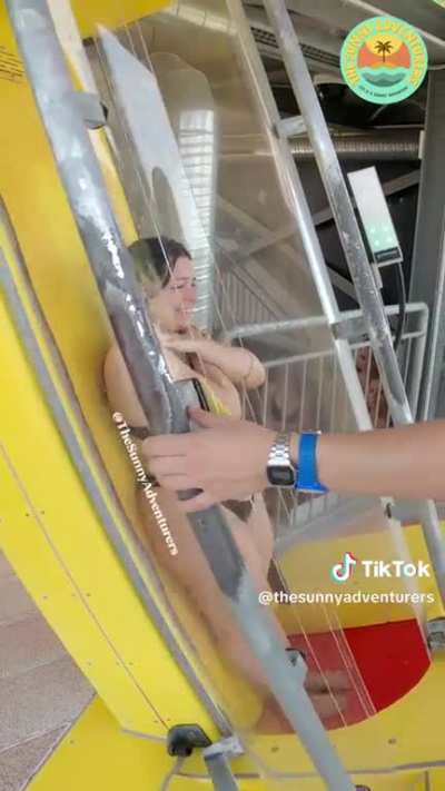 Random lady at waterpark