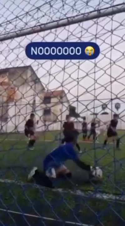 yay he catched the ball. wait