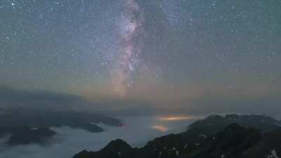 Milky Way at the top of Pic du Midi