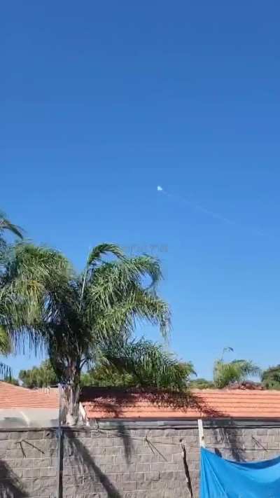 Iron Dome interceptions, northern Israel (today)