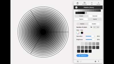 Creating a generative artwork on iPad with Polagone (WIP)