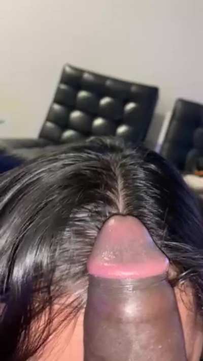 Look how fat my Cock looks on her face. 