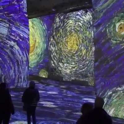 Van Gogh exhibition at Carrieres de Lumieres in France.