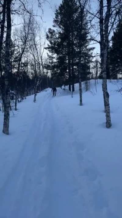 Me crosscountry skiing