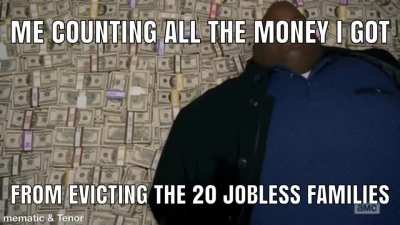 Money with fat black guy on top