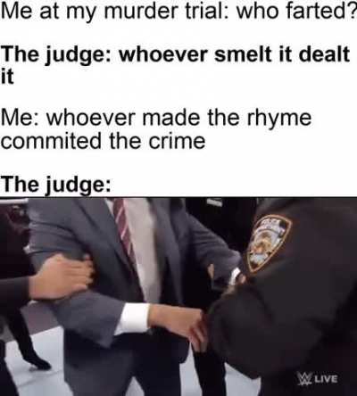 You&rsquo;re under arrest your honor