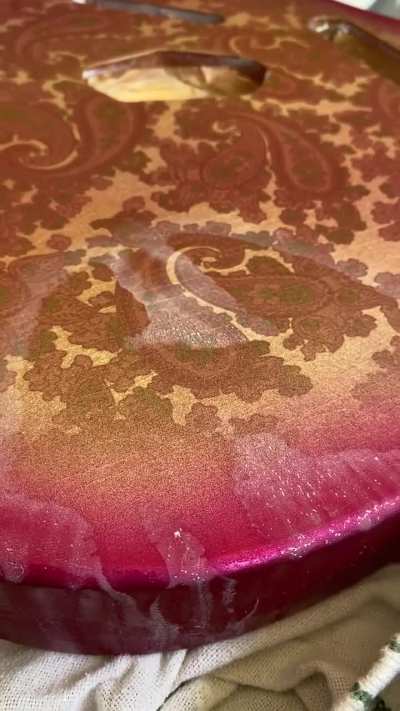 Lacquer checking process on my almost finished paisley tele build.