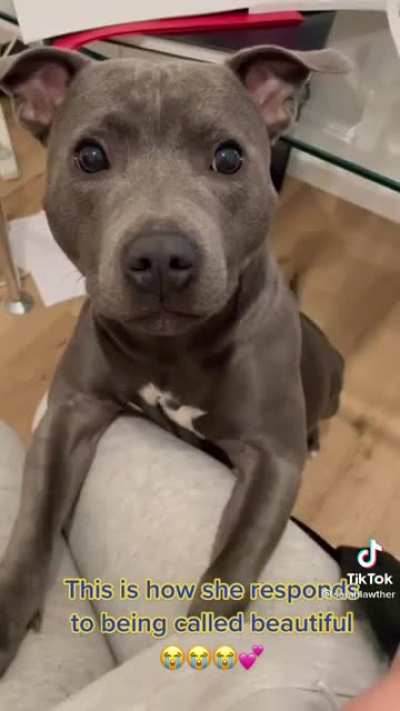 Reaction to being called beautiful