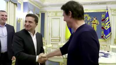 President Zelensky once met Tom Cruise and wooed him by called him “good looking”