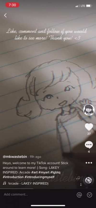 Made an Art TikTok Account!