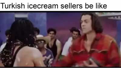 Just give the ice cream to the kid's hand properly