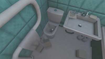 Best toilet "suction mechanism" i have ever seen in a video game
