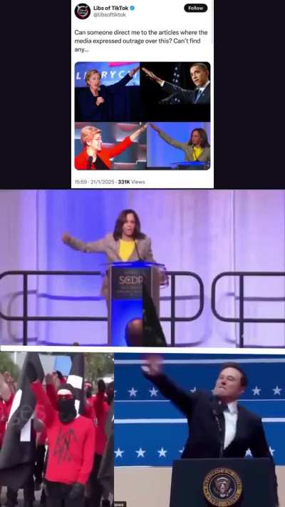 Os v&iacute;deos das imagens usadas de forma desonesta pela extrema direita comparados ao gesto obviamente nazista de Elon Musk