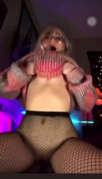 Amazing sweater tits riding