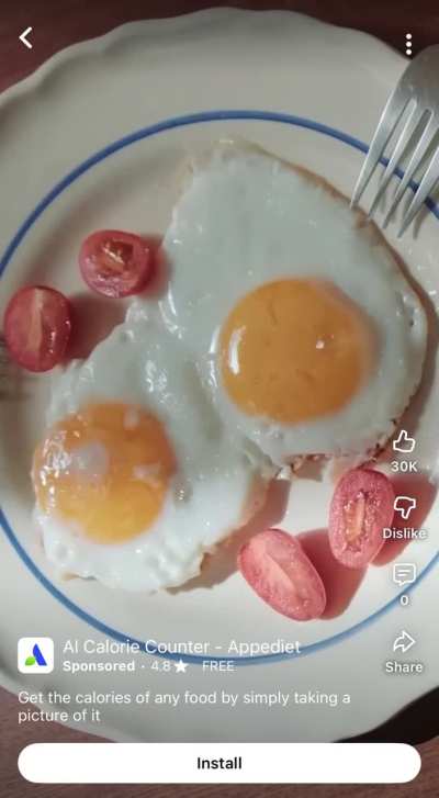 Ad promoting disordered eating