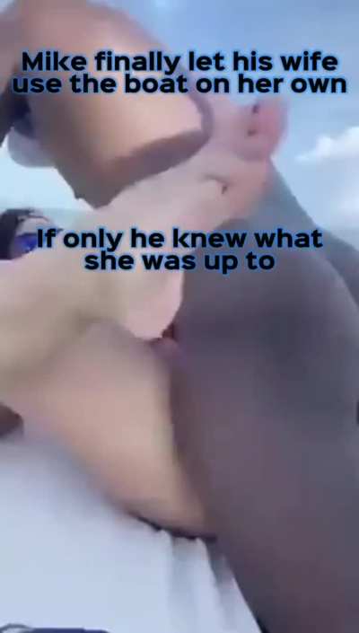 Using the boat to get fucked behind her husband&rsquo;s back