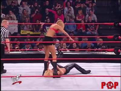 Trish Stratus vs. Stacy Keibler in a bra and panties match for the WWF Women&rsquo;s Championship (WWF RAW November 26, 2001)
